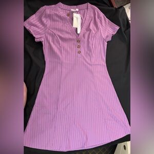 ABound Lavender Ribbed Dress